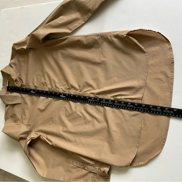 Lascana Shirt Sz 4 Mocha Brown Cotton Office Siren Corpcore Quiet Luxury Classic - Picture 4 of 12